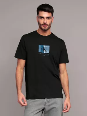 Imagen 1 del producto Polera Box Monologo Graphic Negro Calvin Klein