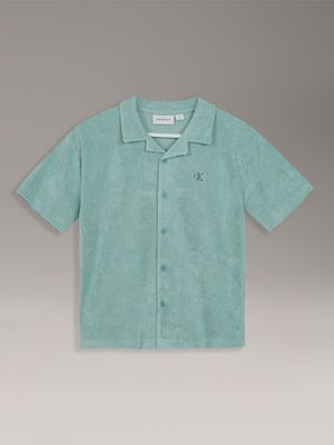Camisa Niño Relaxed Towelling Verde Calvin Klein