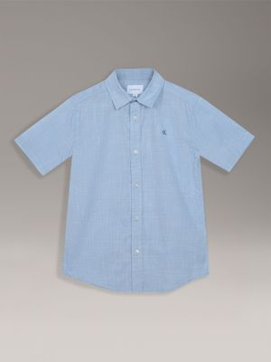 Camisa Niño Ck Textured Celeste Calvin Klein