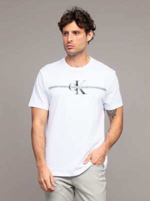 Polera Repeat Layered Blanco Calvin Klein