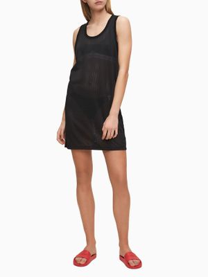 Vestido de Malla Negro Calvin Klein