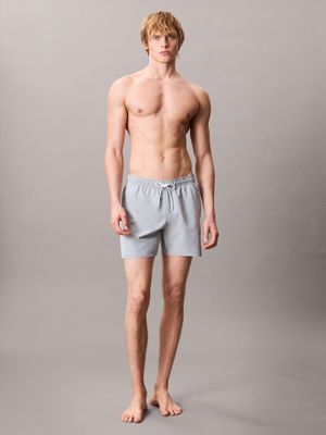 Traje de Baño Largo Medio Ck Monogram Gris Calvin Klein