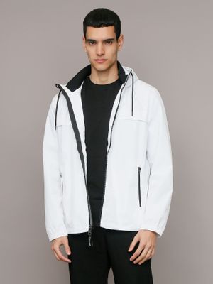 Chaqueta Ligera con Gorro Blanco Calvin Klein