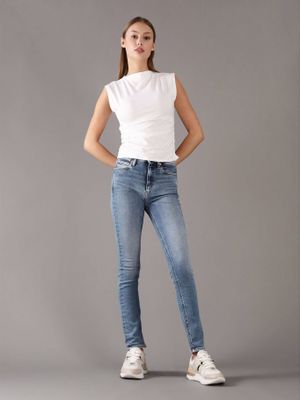 Imagen 2 del producto Blusa sin Mangas con Cuello Alto Blanco Calvin Klein