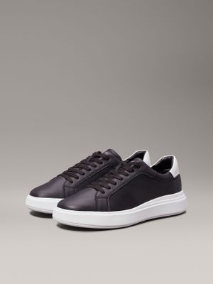 Zapatillas de Cuero Low Top Lace Negro Calvin Klein
