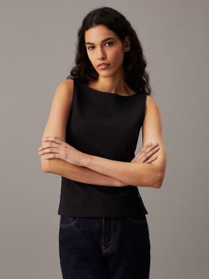 Polera Sculpted Milano Negro Calvin Klein