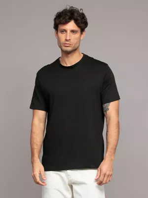 Polera Básica Jacquard Negro Calvin Klein
