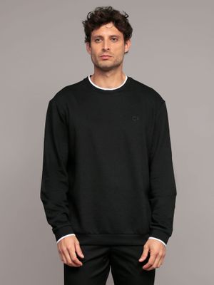 Polerón con Ribetes Contrastantes Negro Calvin Klein