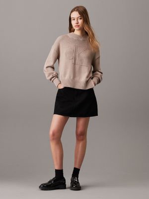 Imagen 2 del producto Sweater Ck Intarsia Loose Beige Calvin Klein