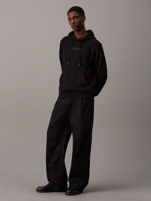 Imagen 2 del producto Polerón Gorro Embroidered Peached Negro Calvin Klein