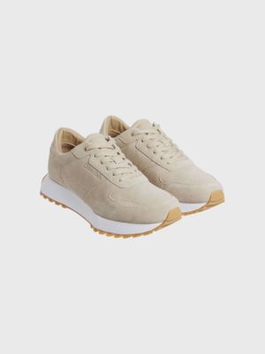 Zapatillas Low Top Lace Up Suede Beige Calvin Klein