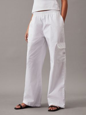Pantalon Cotton Utility Cargo Blanco Calvin Klein