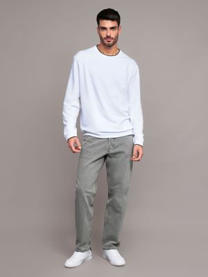 Imagen 2 del producto Polerón con Ribetes Contrastantes Blanco Calvin Klein