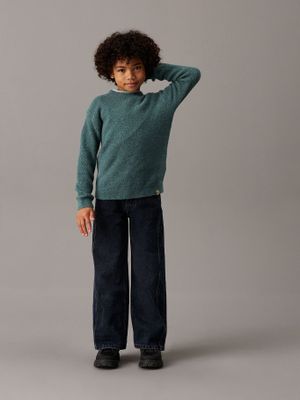 Imagen 2 del producto Sweater Niño Boucle Crewneck Verde Calvin Klein