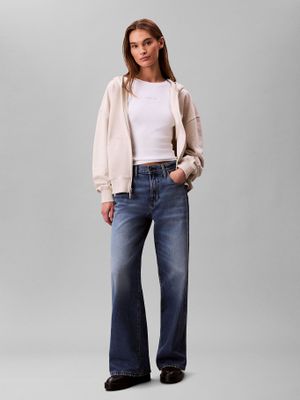 Imagen 2 del producto Polerón C Gorro De Cremallera Blanco Calvin Klein