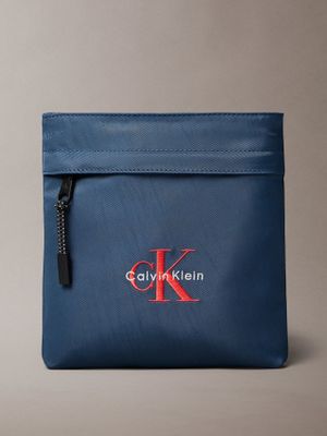 Imagen 1 del producto Bolso Plano de Nailon con Monograma Azul Calvin Klein