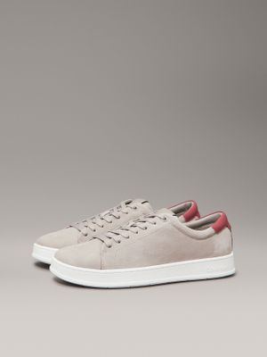 Zapatillas de Cuero Low Top Lace Up Beige Calvin Klein