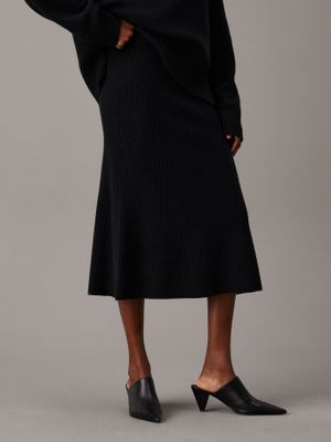 Imagen 2 del producto Faldas Recycled Wool Negro Calvin Klein
