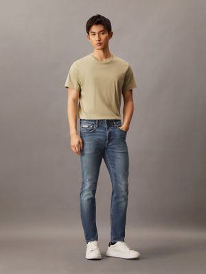 Jeans Slim Faded Azul Calvin Klein