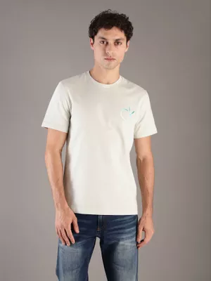 Polera con Monograma Difuminado Verde Calvin Klein