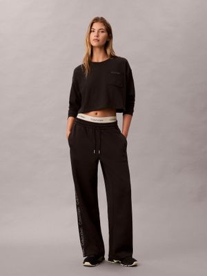 Imagen 2 del producto Polera De Pijama De Algodón Con Logo Negro Calvin Klein