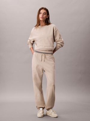 Imagen 2 del producto Polerón De Felpa Beige Calvin Klein