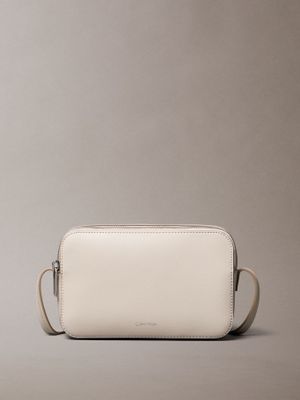 Bandolera Con Cierre De Cremallera Beige Calvin Klein