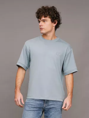 Polera Interlock Celeste Calvin Klein