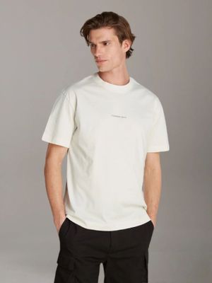Polera City Grid Map Blanco Calvin Klein