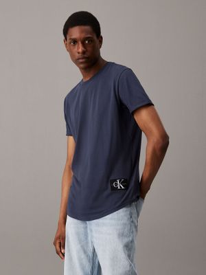 Polera Badge Turn Up Azul PK Calvin Klein