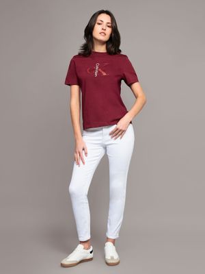 Imagen 2 del producto Polera classic con monograma Burdeo Calvin Klein
