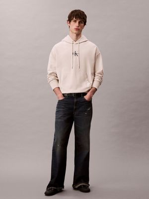 Imagen 2 del producto Polerón con Gorro y Tejido Felpa Beige Calvin Klein