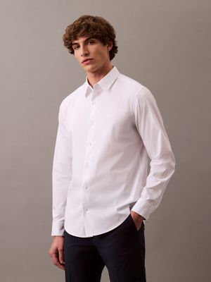 Camisa Clásica Stretch Blanco Calvin Klein