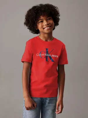 Polera Niño CK Monogram Rojo Calvin Klein