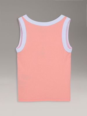 Imagen 2 del producto Polera Sin Manga Detalle Contraste Naranja Calvin Klein