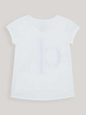Imagen 2 del producto Polera Split Niña Monogram Blanco Calvin Klein