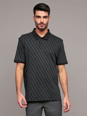 Imagen 1 del producto Polo con estampado en toda la pieza Negro Calvin Klein
