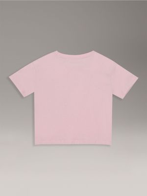 Imagen 2 del producto Polera Niña Boxy Oversize Monogram Rosado Calvin Klein