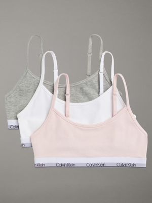 Pack 3 Cropped Niña Bralettes Multicolor Calvin Klein