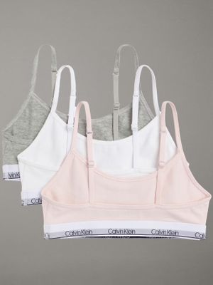Imagen 2 del producto Pack 3 Cropped Niña Bralettes Multicolor Calvin Klein