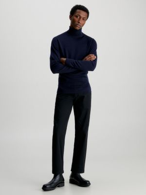 Imagen 2 del producto Sweater Cuello Alto Merino Azul Calvin Klein