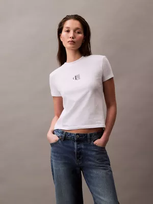 Imagen 1 del producto Polera Slim Monogram Blanco Calvin Klein