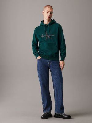 Imagen 2 del producto Polerón con Gorro Seasonal Monologo Verde Calvin Klein