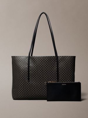Imagen 1 del producto Cartera Tote Y Estampado Monograma Negro Calvin Klein