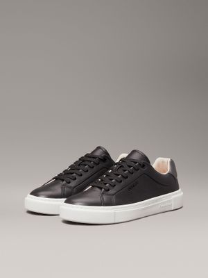 Zapatillas de cuero Negro Calvin Klein