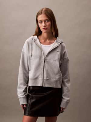 Polerón con Gorro Monologo French Gris Calvin Klein