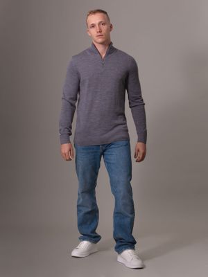 Imagen 2 del producto Sweater Merino Rws Quarter Zip Gris Calvin Klein