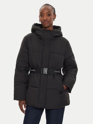 Parka Logo Belt Puffer Negro Calvin Klein