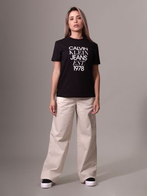 Imagen 2 del producto Polera Mixed Logo Regular Negro Calvin Klein