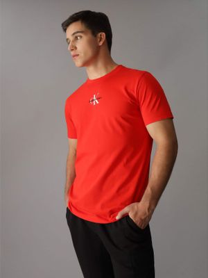 Polera Monologo Regular Rojo Calvin Klein